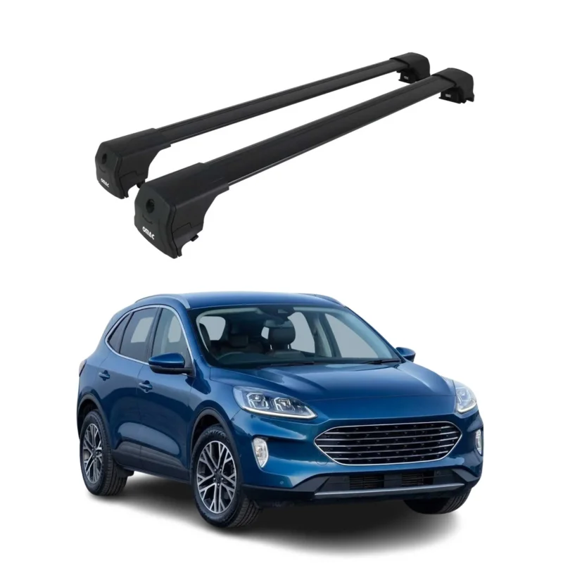 Dachträger Gepäckträger für Ford Kuga III 2019-2026 ABE Aluminium Schwarz 2x