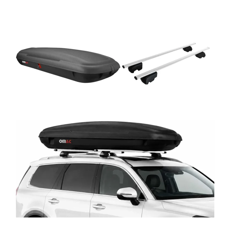 Carbonlook Dachbox 480L + Dachträger Ford Kuga III 2019-2026 Silber Abschließbar