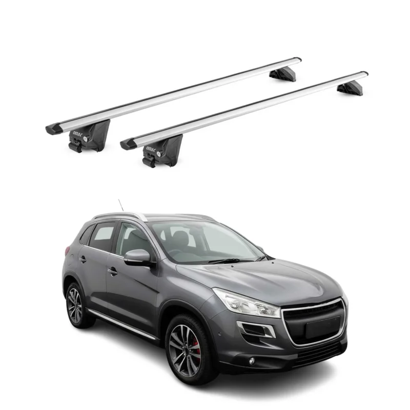 Dachträger für Peugeot 4008 2012-2017 100kg Aluminium Silber 2x ABE