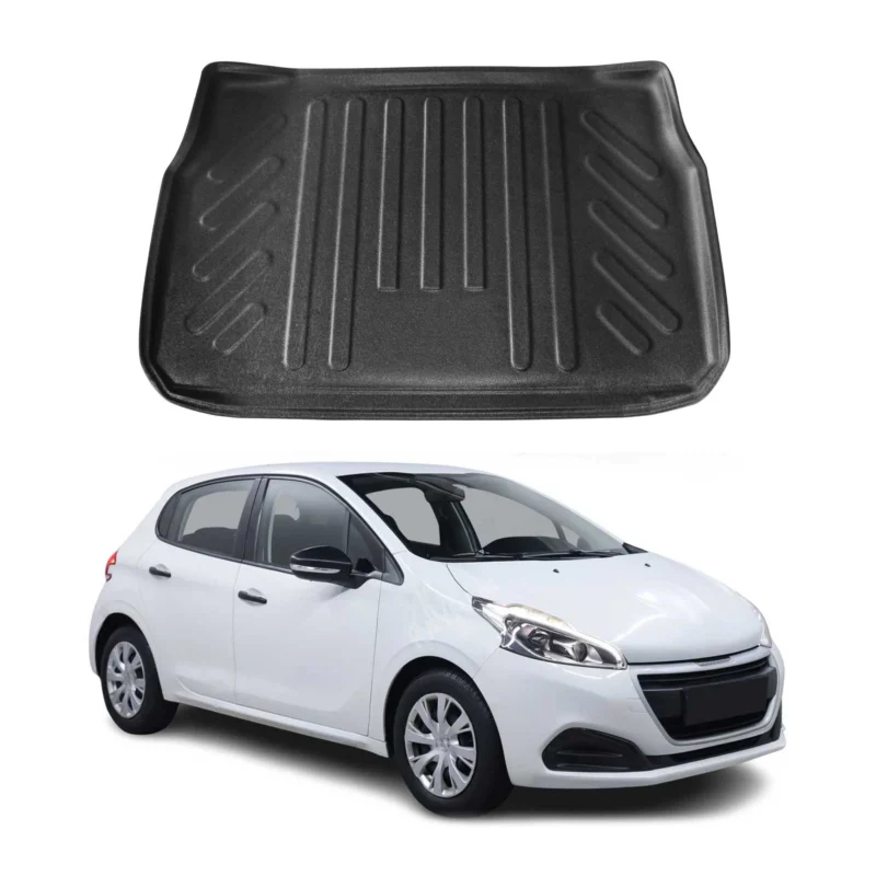 Kofferraumwanne Laderaumwanne für Peugeot 208 2012-2026 5tür Gummi TPE Schwarz