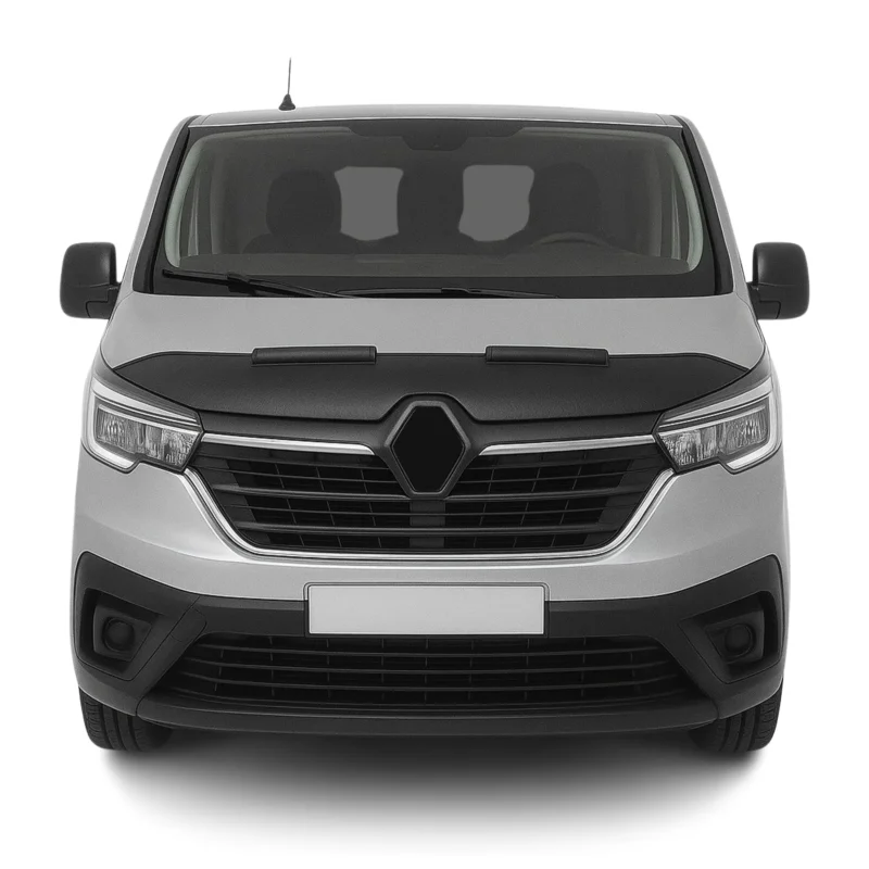 Haubenbra Steinschlagschutz Bonnet Bra für Renault Trafic 2020-2026 Schwarz Halb