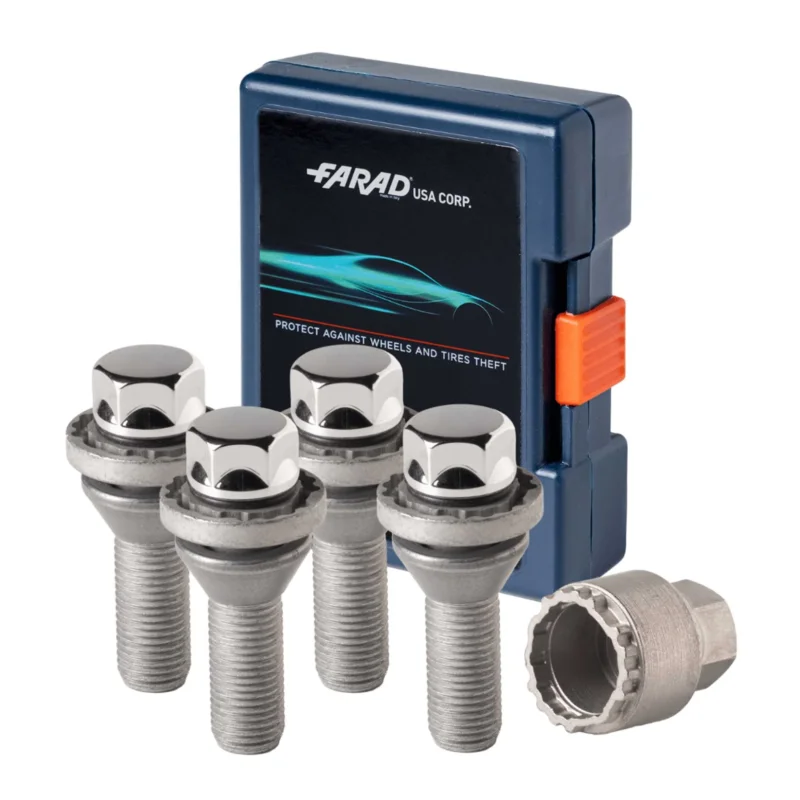 Radschloss Satz Radschrauben für LYNK & CO 01 2021-2026 Silber 4x M14X1,5