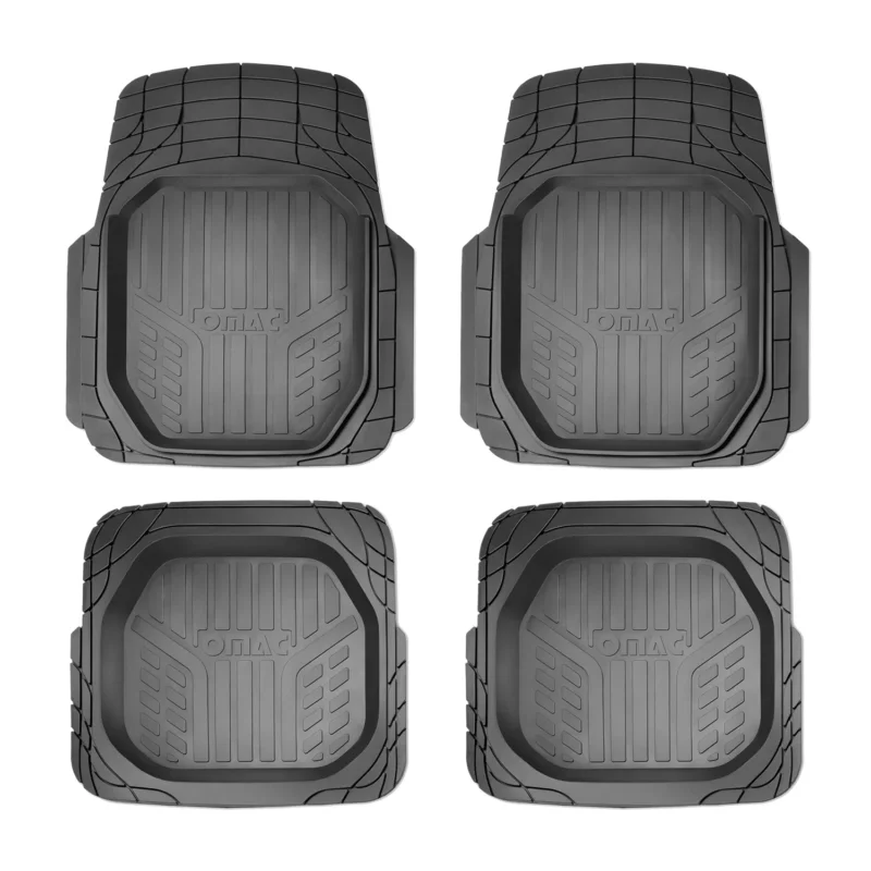 Fußmatten Gummimatten 3D Passform für Toyota Land Cruiser Universal Schwarz 4tlg