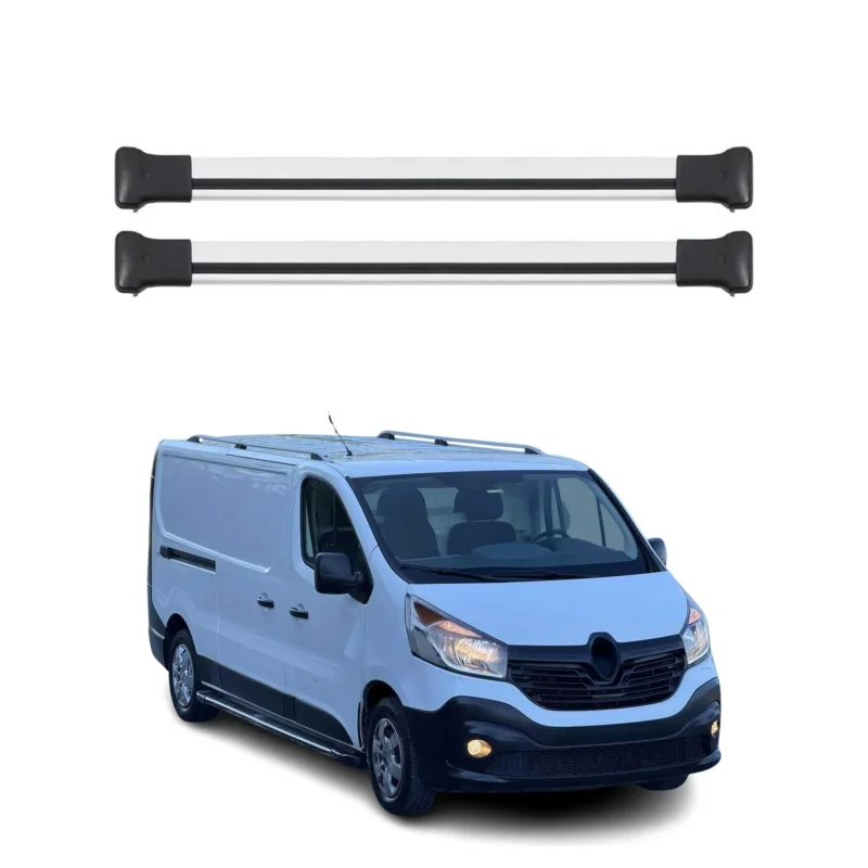 Dachträger Gepäckträger für Renault Trafic 2014-2024 Relingträger Alu Silber 2x