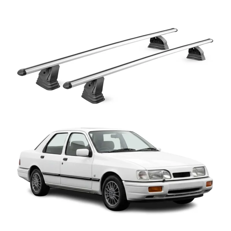 Alu Dachträger für Ford Sierra II Schrägheck Kombi 1987-1993 TÜV T-Nut 2x Silber