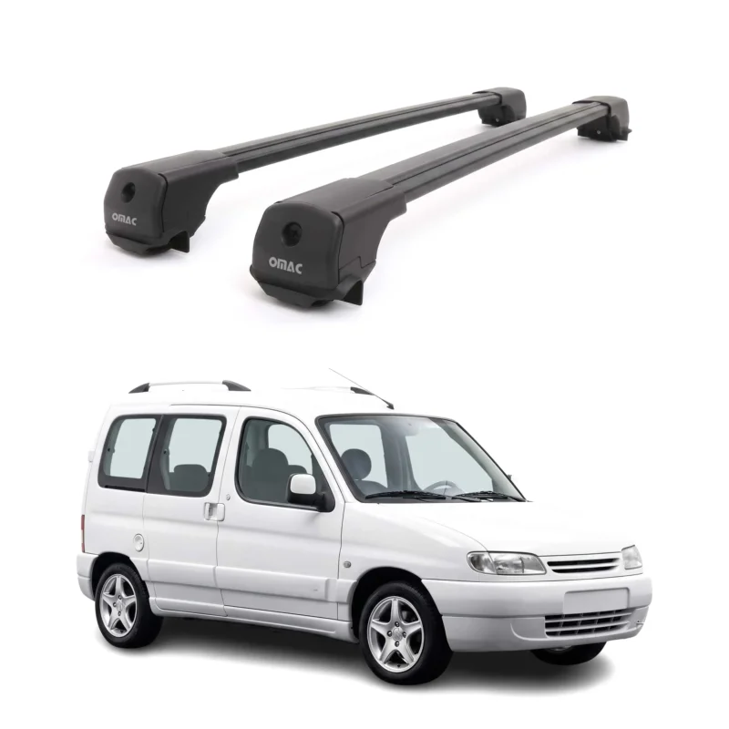 Dachträger Grundträger für Citroen Berlingo mk1 1996-2010 Aluminium Schwarz 2tlg