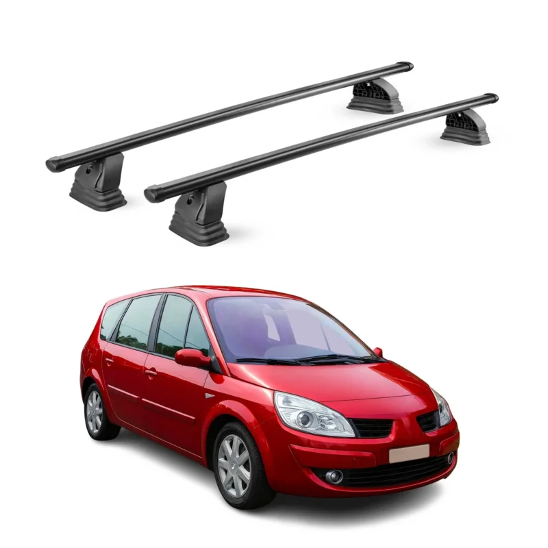 Stahl Dachträger für Renault Grand Scenic 2003-2009 TÜV 75 kg 2tlg Schwarz