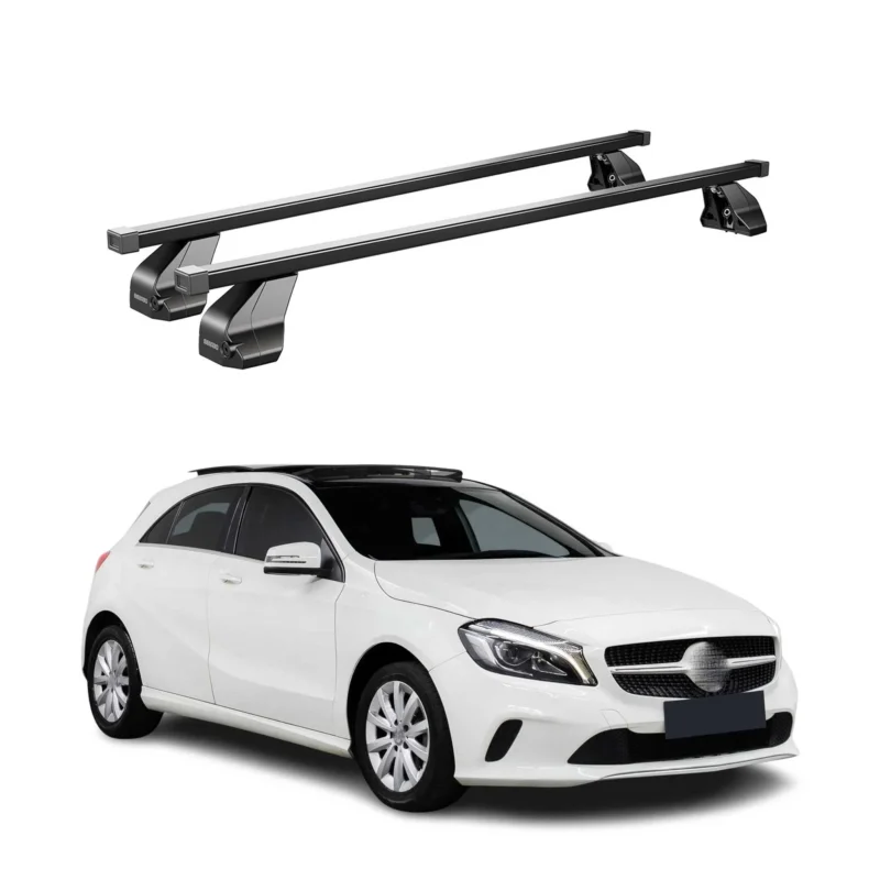 Menabo Dachträger für Mercedes A Klasse W176 2012-2018 75kg Stahl Schwarz 2x