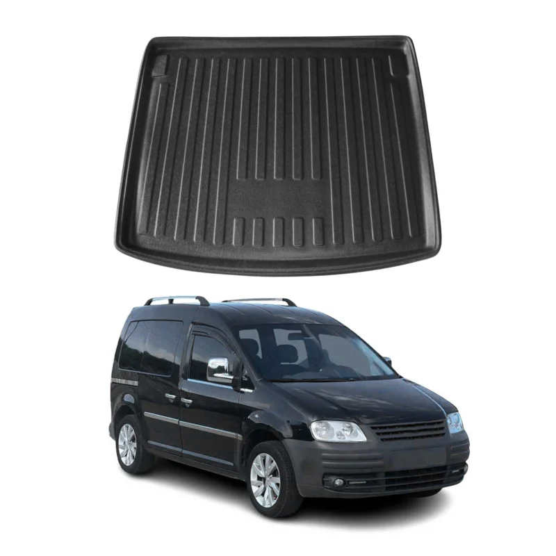 Kofferraumwanne Laderaumwanne für VW Caddy Life 2008-2011 Gummi TPE Schwarz