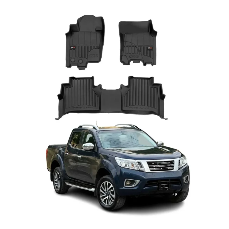OMAC Gummi Fußmatten für Nissan Navara 2015-2023 Premium TPE Automatten 3tlg