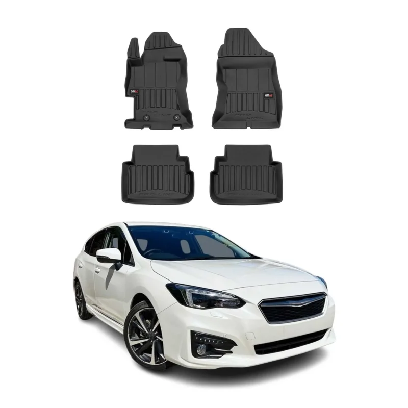 OMAC Gummi Fußmatten für Subaru Impreza XV 2017-2024 Premium Gummi Schwarz 4tlg