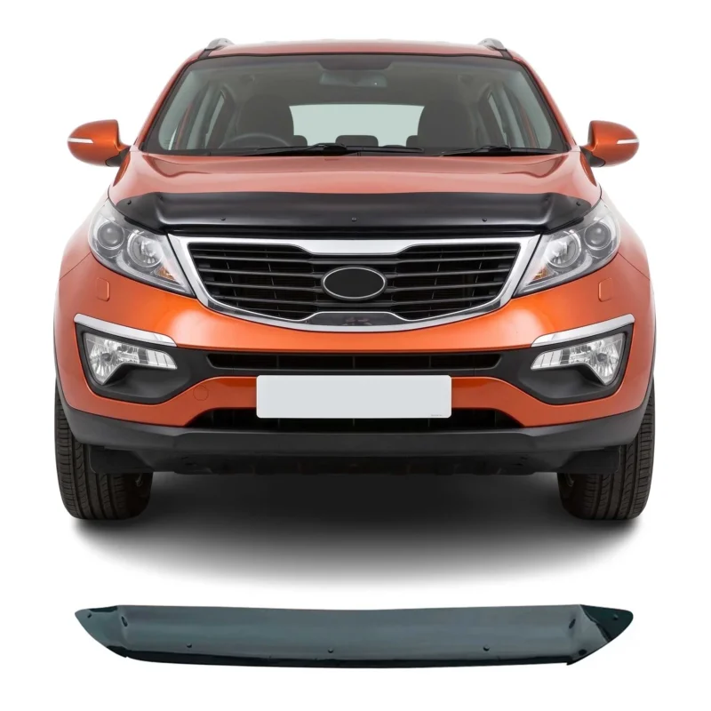 Motorhaube Deflektor Insektenschutz für Kia Sportage 3 2010-2015 Dunkel