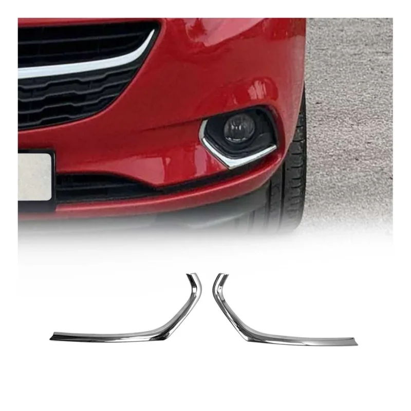 Nebelscheinwerfer Rahmen Umrandung für Opel Corsa 2015-2019 Edelstahl Chrom 2x