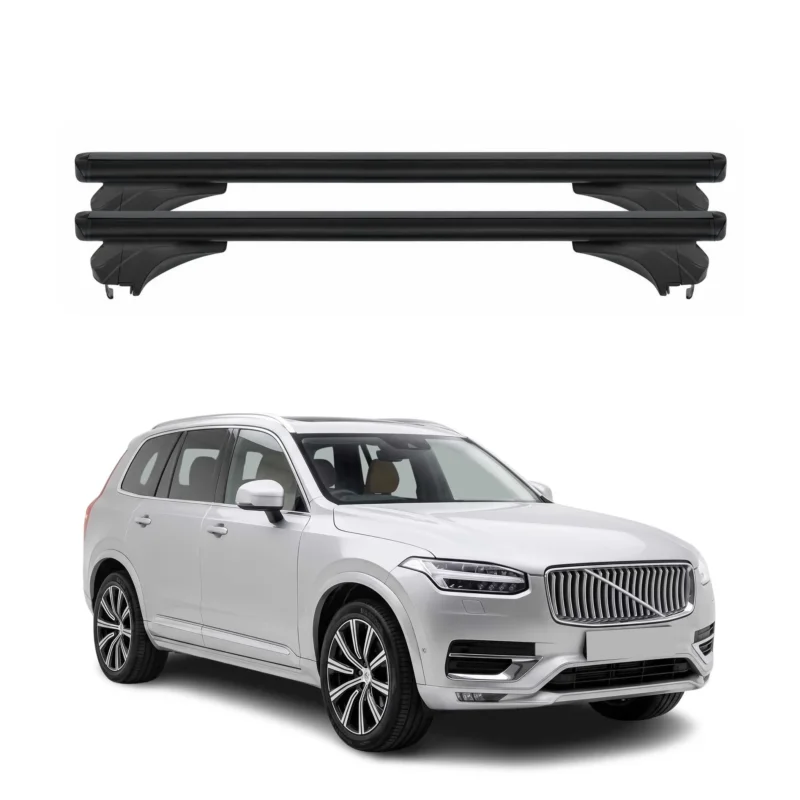Menabo Dachträger für Volvo XC90 II 2019-2026 Facelift Aluminium Schwarz 2 tlg
