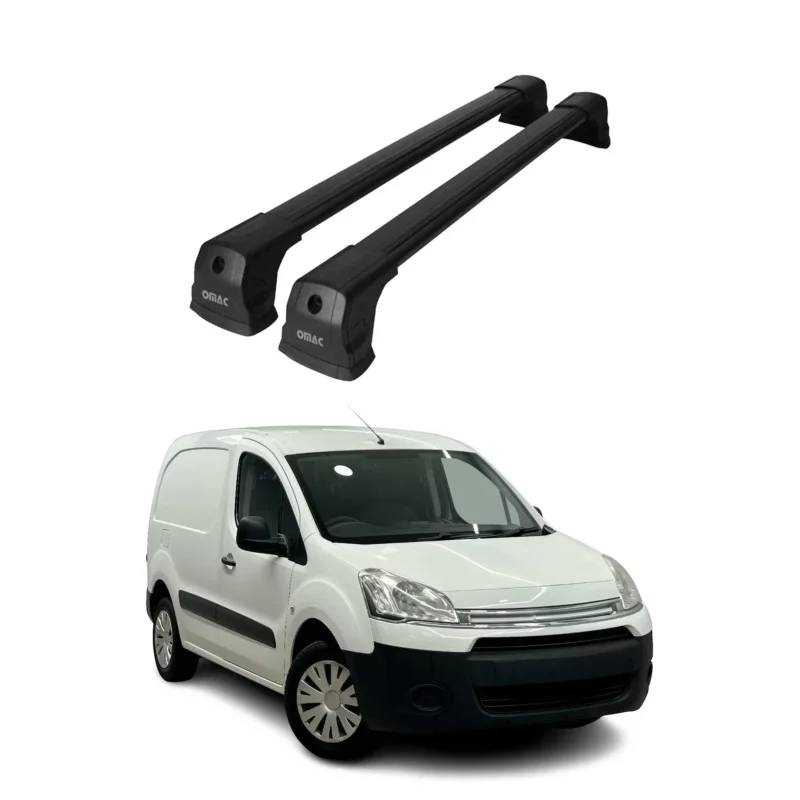 Dachträger Grundtäger für Citroen Berlingo 2008-2018 75kg Aluminium Schwarz 2x