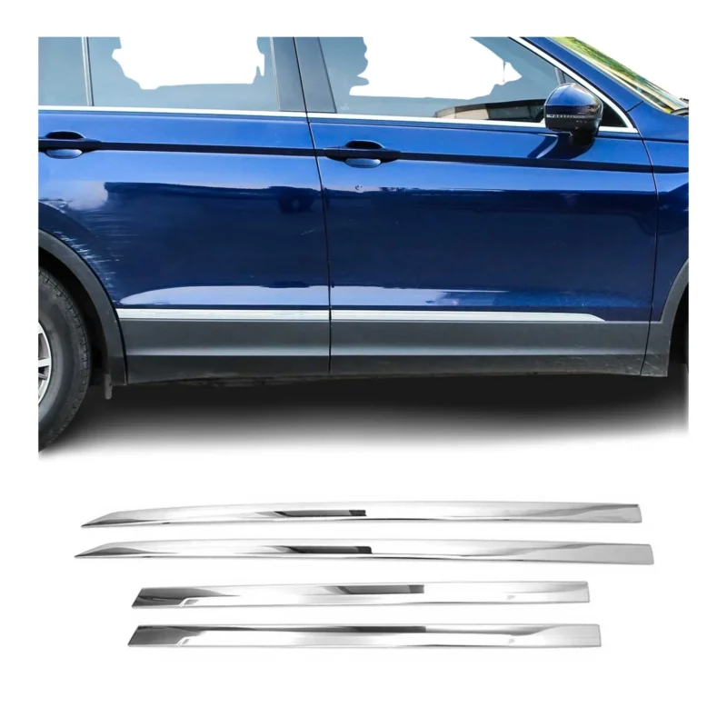 Seitentürleiste Türschutzleisten für VW Tiguan mk2 2016-2020 Pre-FL Chrom 4tlg