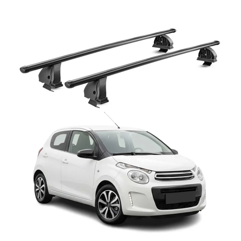 Stahl Dachträger für Citroen C1 II 2014-2022 TÜV Abschließbar 2tlg Schwarz