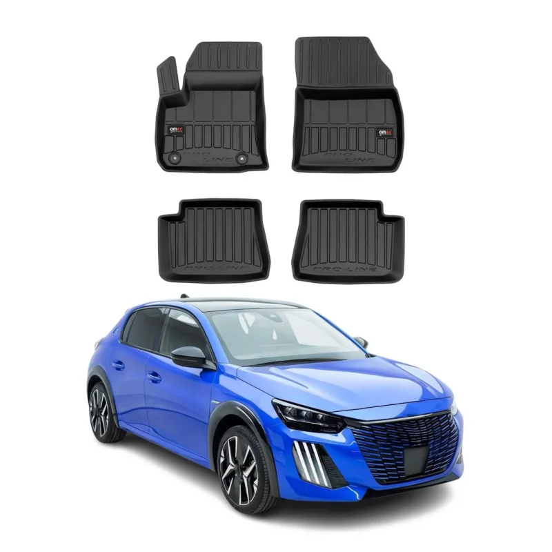 OMAC Gummi Fußmatten für Peugeot e-208 2019-2026 Premium TPE Automatten 4tlg