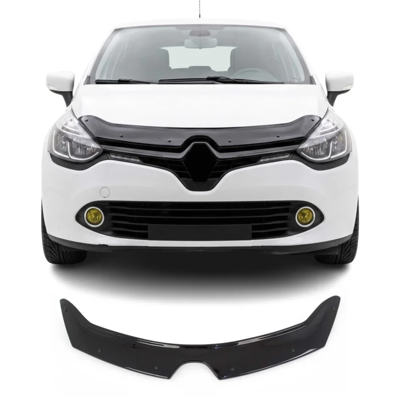 Motorhaube Deflektor Insekten Steinschlagschutz für Renault Clio 2012-19 Dunkel