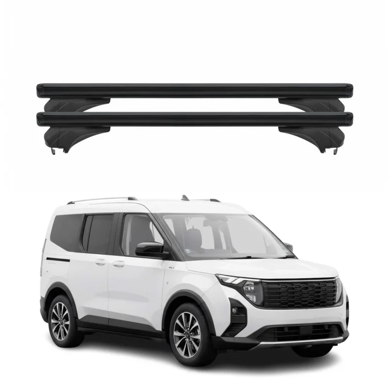 Menabo Dachträger für Ford Tourneo Courier 2023-2026 Aluminium Schwarz 2 tlg
