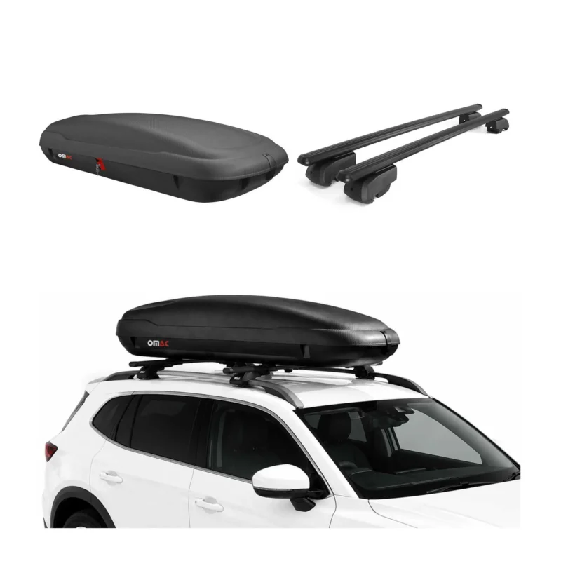 Carbonlook Dachbox 400L + Alu Dachträger BMW 5er Touring G31 2017-2023 Schwarz