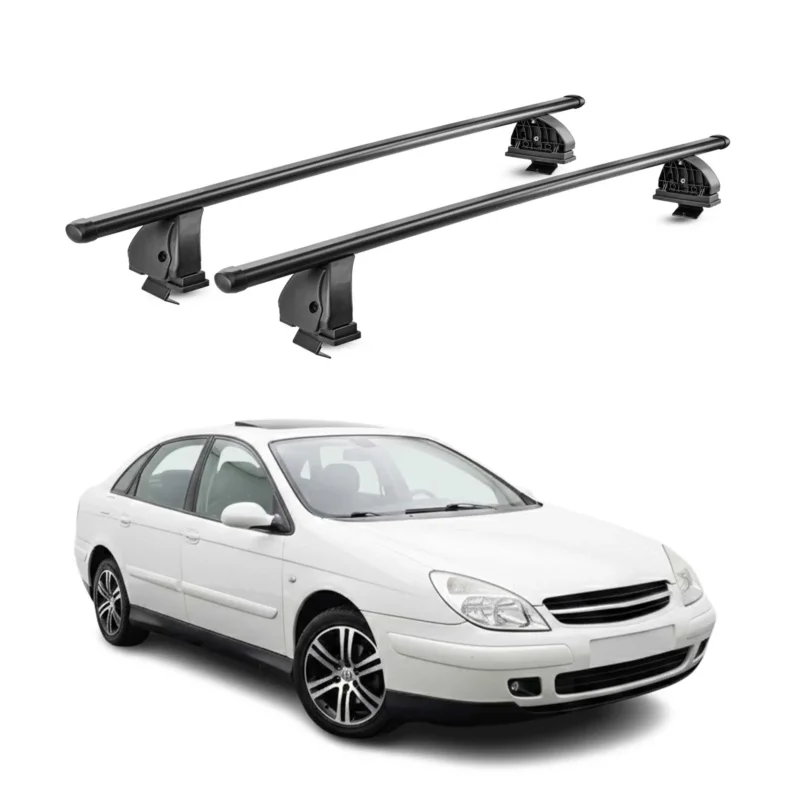 Stahl Dachträger für Citroen C5 I 2001-2008 TÜV Abschließbar 75 kg 2tlg Schwarz