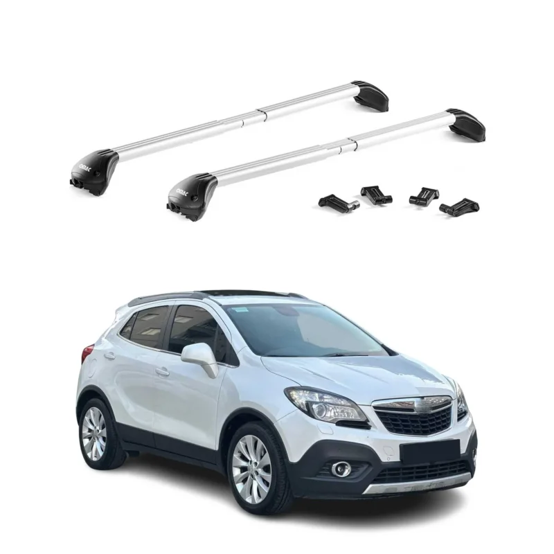 Dachträger Grundtäger für Opel Mokka  Mokka X 2012-2019 100kg Grau Alu 2x ABE