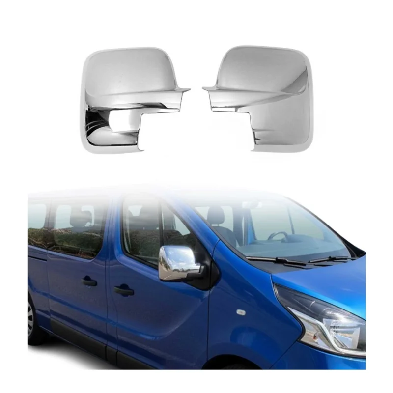 Spiegelkappen Spiegelabdeckung für Fiat Talento 2016-2024 Chrom ABS Silber 2tlg