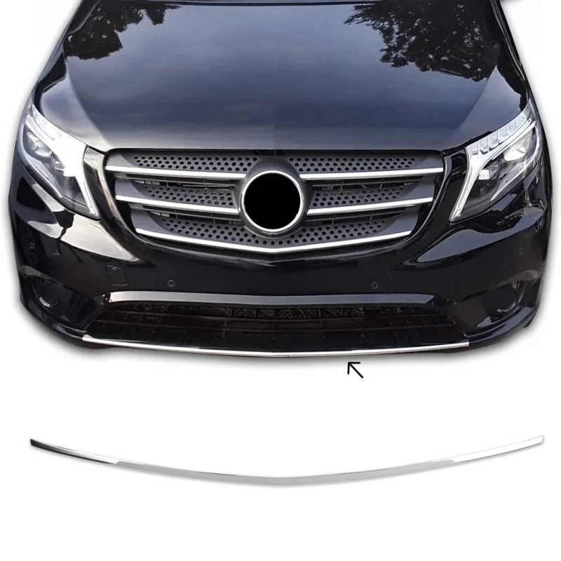Kühlergrill Leisten Grillleisten für Mercedes Vito W447 2014-26 Edelstahl Chrom