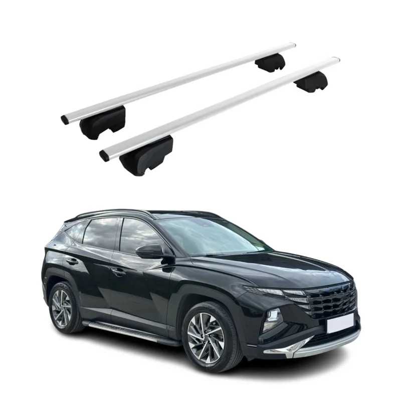 Dachträger Grundträger für Hyundai Tucson 2022-2026 Stahl Silber ABE 2x