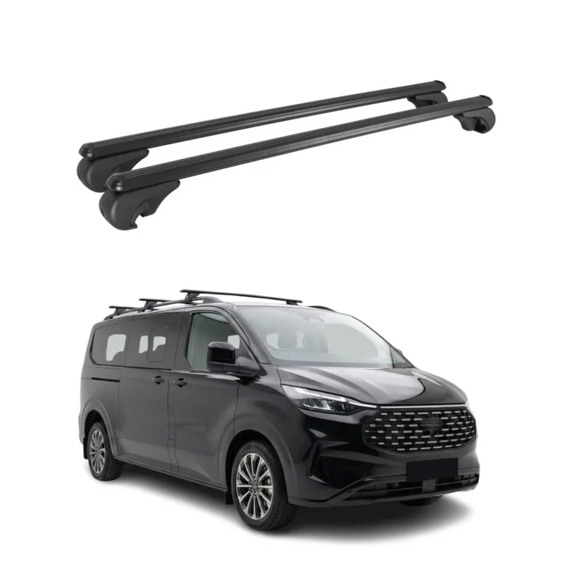 Dachträger Grundträger für Ford Tourneo Custom II 2023-2026 TÜV Alu Schwarz 2x