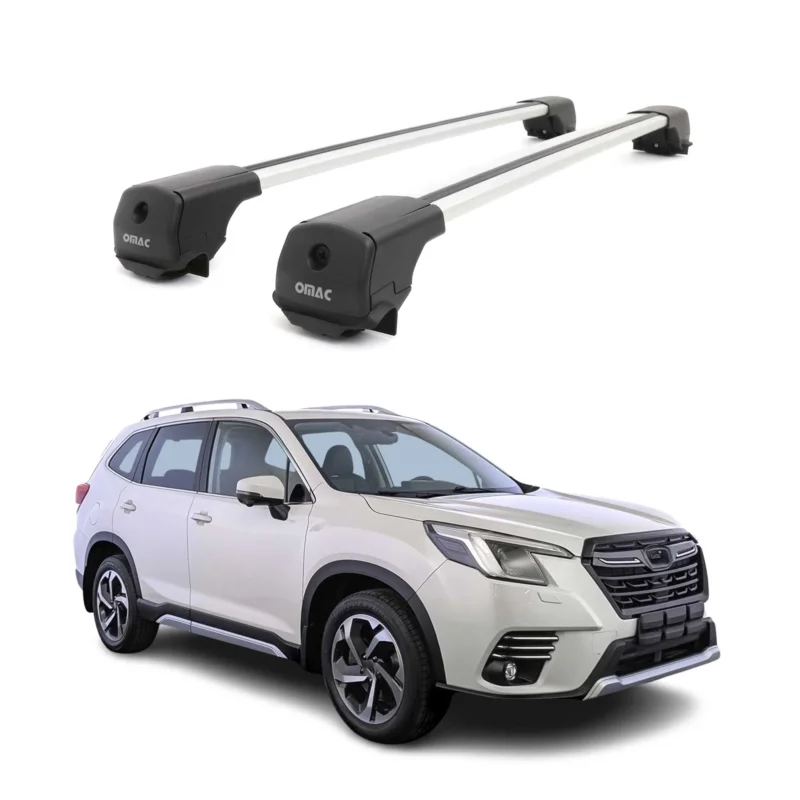 Dachträger Grundträger für Subaru Forester V 2018-2025 Aluminium 75kg Grau 2tlg