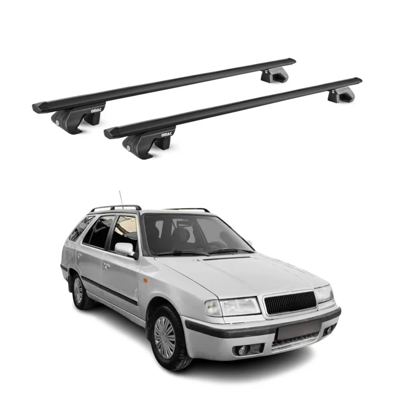 Dachträger Grundtäger für Skoda Felicia Kombi 1994-2001 90kg Alu Schwarz ABE