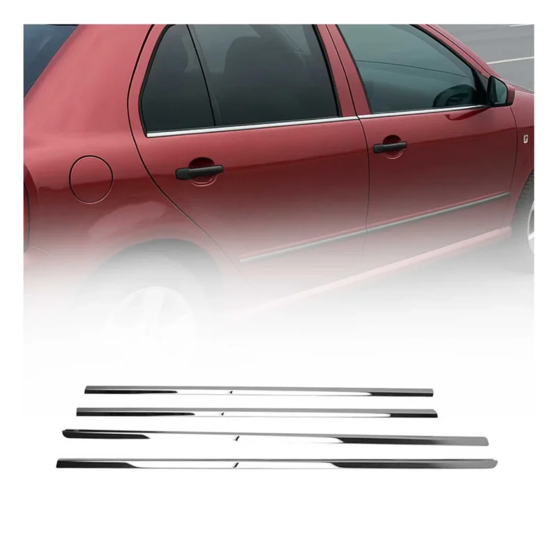 Fensterleisten Zierleisten für Skoda Fabia 1999-2007 Edelstahl Chrom 4tlg