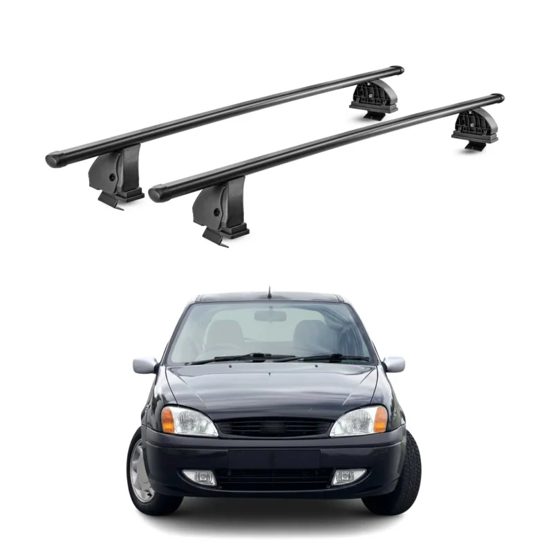 Stahl Dachträger für Ford Fiesta IV Schrägheck 1995-2002 5Tür TÜV 2tlg Schwarz