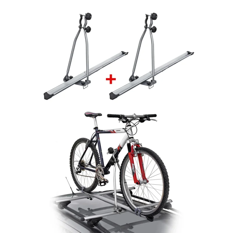 Menabo Fahrradträger Huggy Dachfahrradträger für Fahrrad bis 15kg ABE Stahl 2tlg