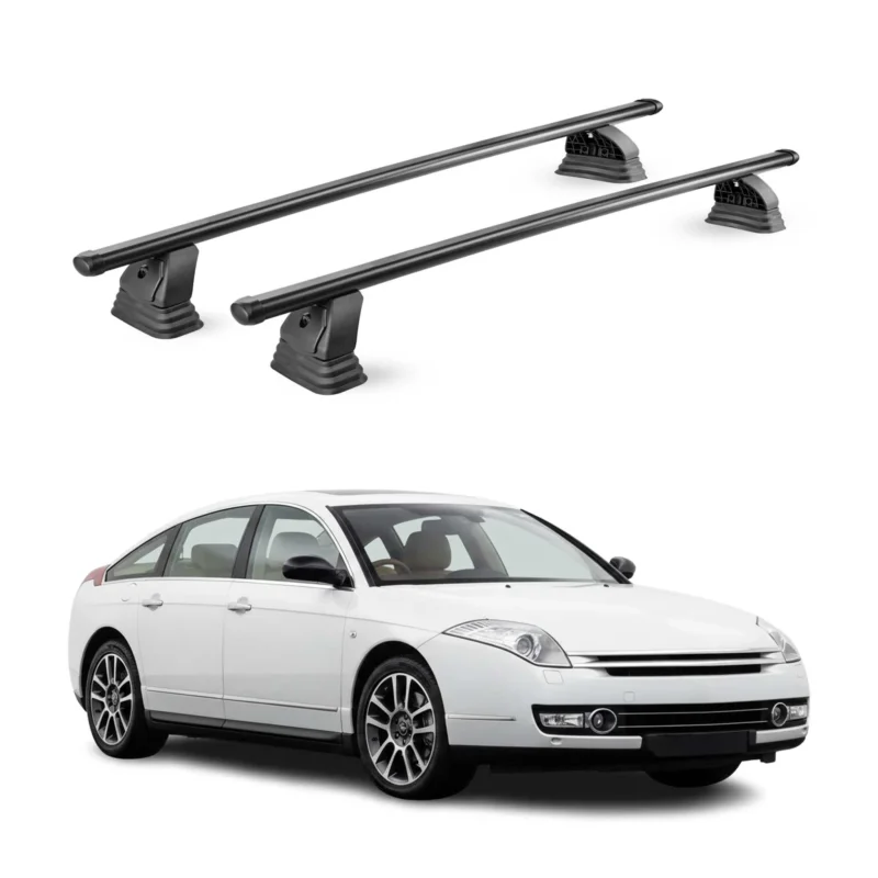 Stahl Dachträger für Citroen C6 2006-2012 TÜV Abschließbar 75 kg 2tlg Schwarz