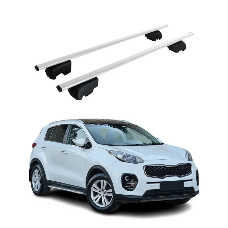 Dachträger Grundträger für Kia Sportage QL 2015-2021 75kg Stahl Silber 2 tlg