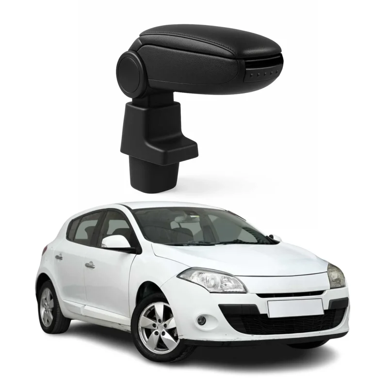 Mittelarmlehne Armlehne für Renault Megane 2008-2015 PU-Leder ABS Schwarz