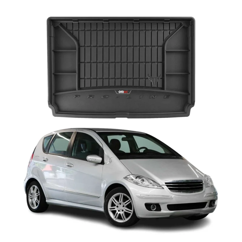 OMAC Gummi Kofferraumwanne für Mercedes A Klasse W169 2004-2012 TPE Schwarz