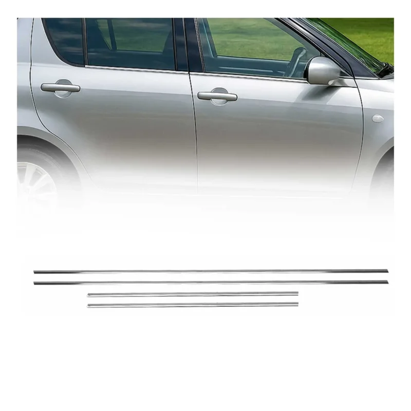 Fensterleisten Zierleisten für Suzuki Swift 2010-2017 Edelstahl Chrom 4tlg
