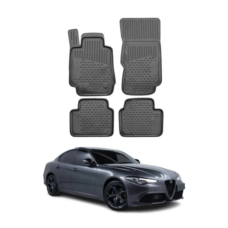 OMAC Gummimatten Fußmatten für Alfa Romeo Giulia (952) Limousine AWD 2015-2026