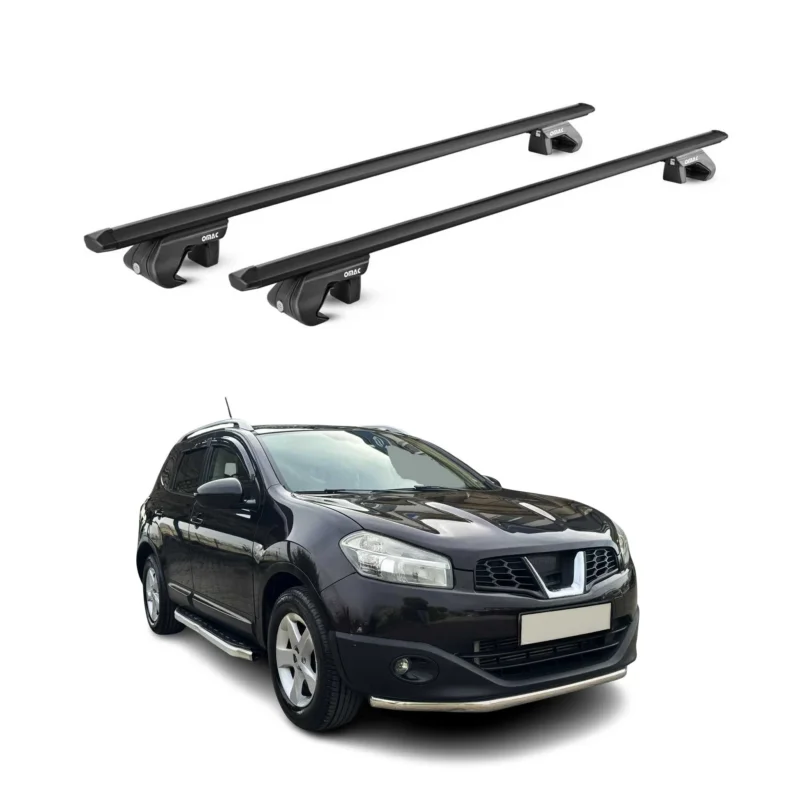 Dachträger für Nissan Qashqai J10 J11 2006-2021 5 tür 90kg Alu Schwarz 2x ABE