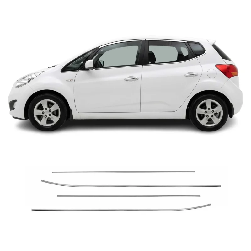 Fensterleisten Zierleisten für Kia Venga 2010-2019 Edelstahl Chrom 4tlg