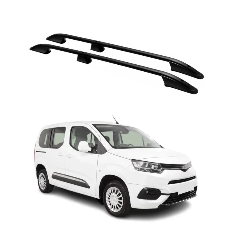 Dachreling Dachgepäckträger für Toyota Proace City 2019-2026 Kurzer Alu Schwarz