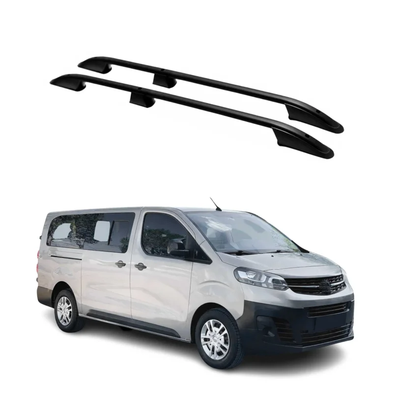 Dachreling für Peugeot Expert / Traveller 2016-2026 L3 Langer Aluminium Schwarz