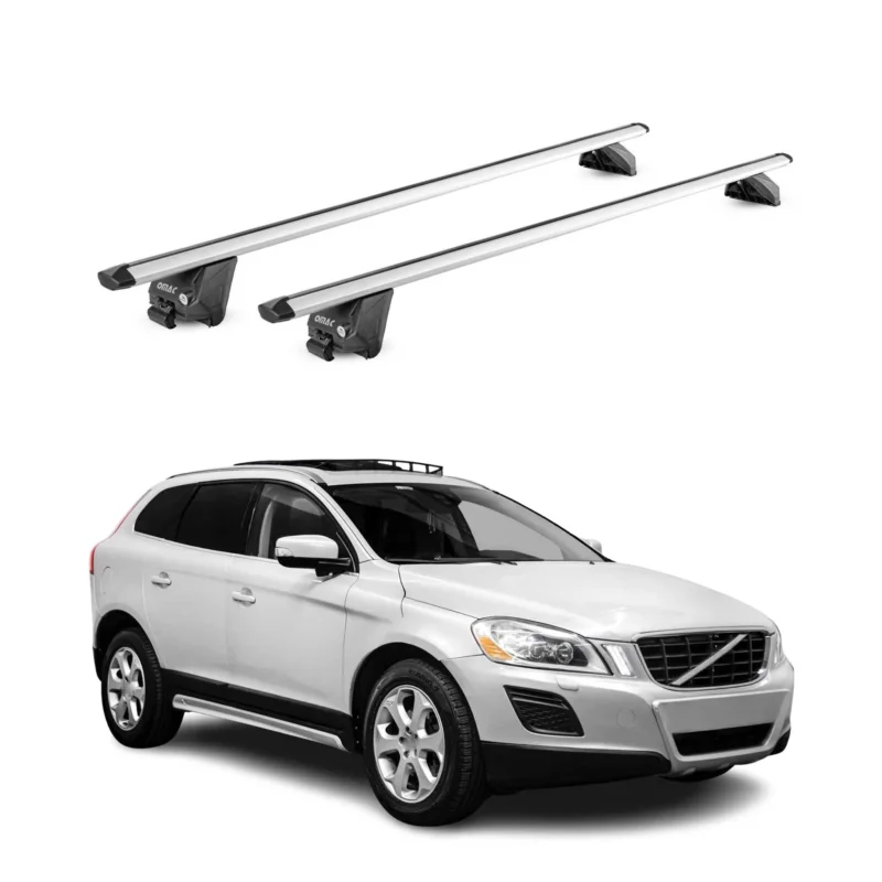 Dachträger Grundtäger für Volvo XC60 2008-2017 100kg Aluminium Silber 2tlg ABE