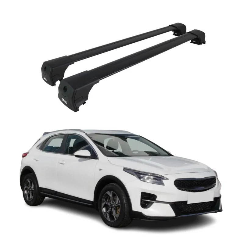 Dachträger Grundtäger für Kia Xceed 2019-2026 75kg Aluminium Schwarz 2 tlg