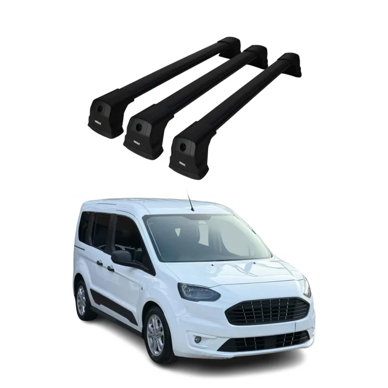 Dachträger Grundtäger für VW ID.Buzz 2022-2026 75kg Aluminium Schwarz 3 tlg