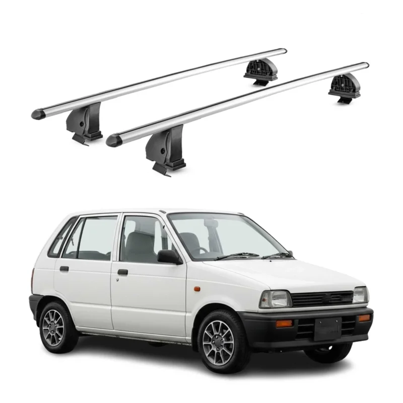 Alu Dachträger für Suzuki Alto CA-CL-HA 1986-2002 TÜV T-Nut 75 kg 2tlg Silber
